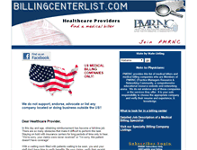 Tablet Screenshot of billingcenterlist.com